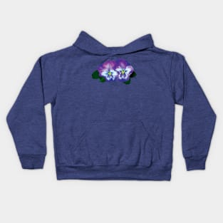 Purple Pansy Duo Kids Hoodie